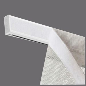 Barra con Strappo Accorciabile + Supporti + Peso piattina - Bastone per Tenda a Pannello per Vetro Tendine Porta Finestra