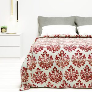 Copriletto Matrimoniale 100% Cotone Letto Singolo Piazza E Mezza Primaverile Estivo Telo Arredo Copritutto Fantasia DAMASCATO