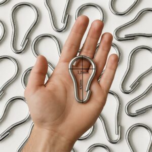 Ganci per Tende Da Sole Esterno con Anelli a Caduta  Moschettoni Acciaio