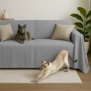 Copridivano PURO COTONE Organico 100% 1 2 3 4 Posti Leggero Resistente Antigraffio - DELTA