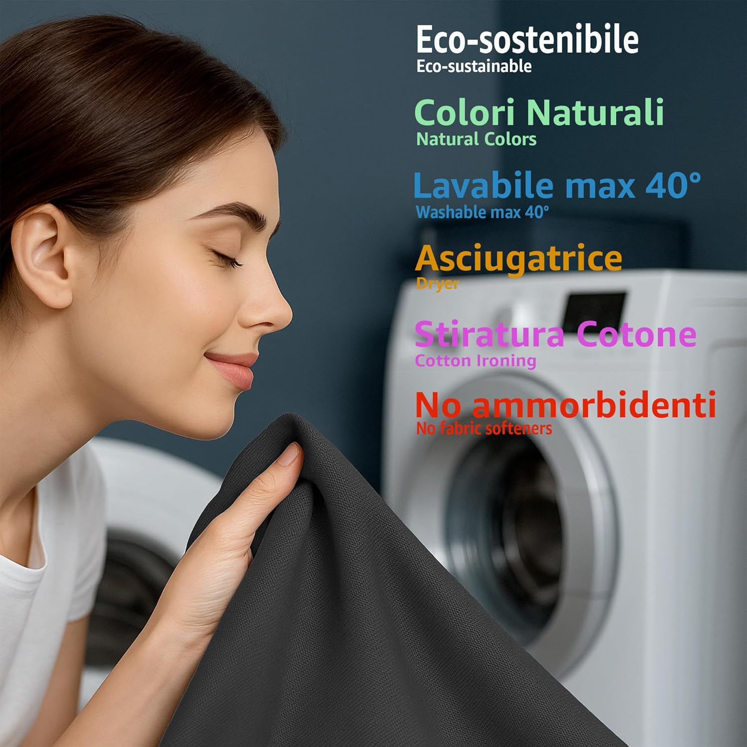 Copriletto Cotone ORGANICO Coperta Resistente Letto Lavabile Telo Arredo Multiuso - PANAMA - immagine 3