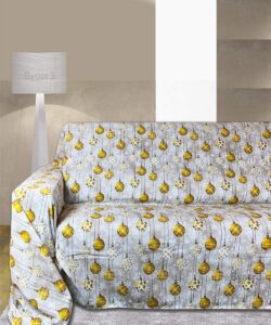 Copridivano Natalizio Cotone 1 2 3 4 Posti Telo Arredo Natale Multiuso