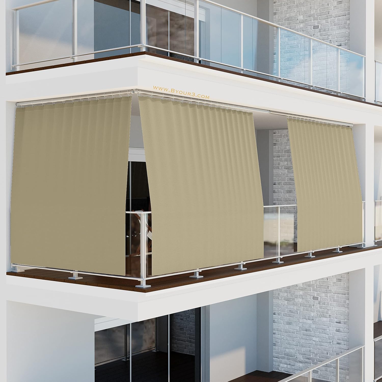 Tessuto da sole per Esterno Protezione UV Ombreggiante Lavabile per Portico Balcone Veranda Cuscini Lettino Piscina- DRALON - immagine 3