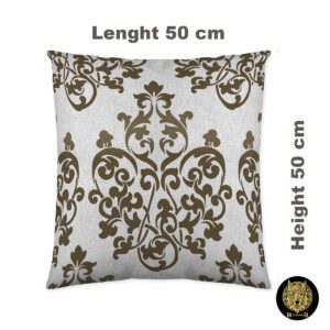 Coppia Federe Cuscino 50x50cm Con Cerniera 100% Cotone Copricuscino Quadrato - DAMASCATO