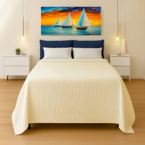 Copriletto Matrimoniale Misto Cotone OTTOMAN Letto Singolo Piazza e Mezza Telo Arredo Elegante