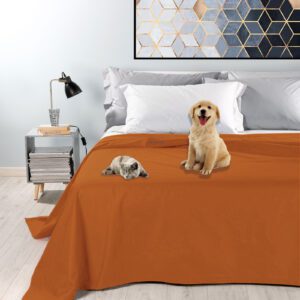 Copriletto 100% Cotone IMPERMEABILE Antimacchia Telo Protezione Letto Matrimoniale Singolo Piazza e Mezza (NEW IDRO)
