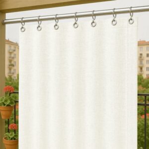 Tende Da Sole Per Esterno Impermeabili Con Anelli In Metallo Antimuffa - Tende Per Balconi e Verande Portico Anti UV - Super resistenti e Traspiranti