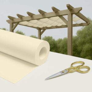 Stoffa al Metro Fasce Tessuto Impermeabile Ombreggiante Esterno per Gazebo Tettoia Pergola - FASCE OLONA