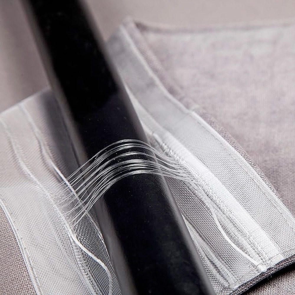 Fettuccia Per Tende A Onde PER BASTONI Nastro Wave da cucire Trasparente per Bastoni - immagine 2