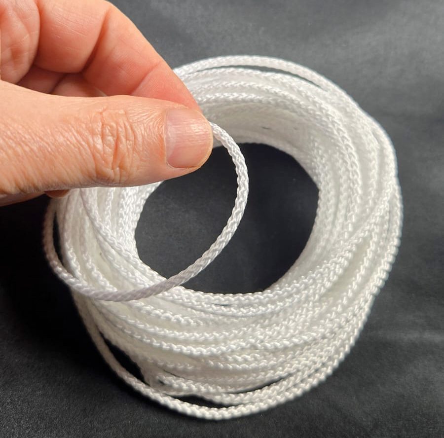 Corda Per Tende - Cordino Bianco Per Riloga Filo per Tende Da Interni Corda di ricambio Super-Resistente Lavabile - immagine 2