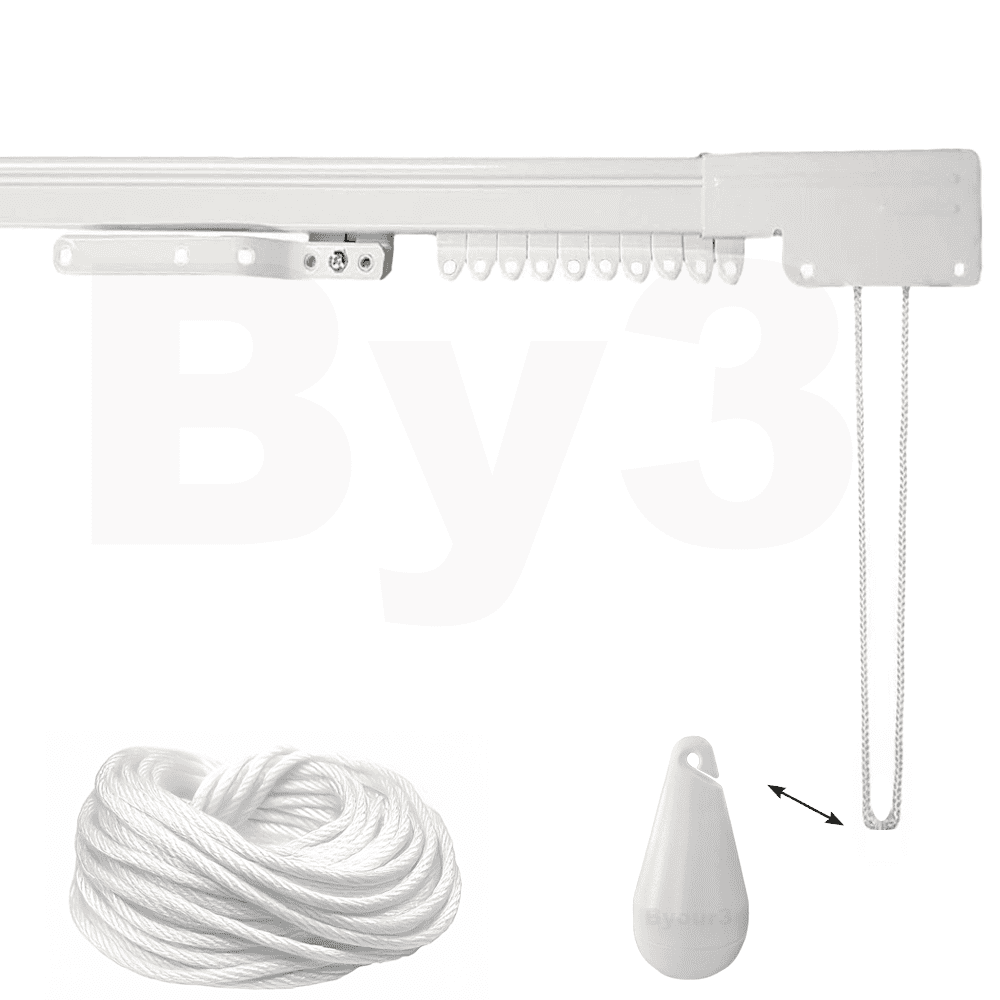 Corda Per Tende - Cordino Bianco Per Riloga Filo per Tende Da Interni Corda di ricambio Super-Resistente Lavabile - immagine 4