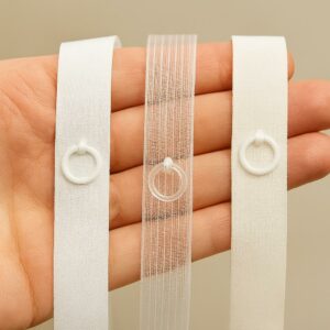 Fettuccia per Tenda a Pacchetto con Anelli Nastro Arriccia Tenda Palloncino Riloga Nastrino da Cucire