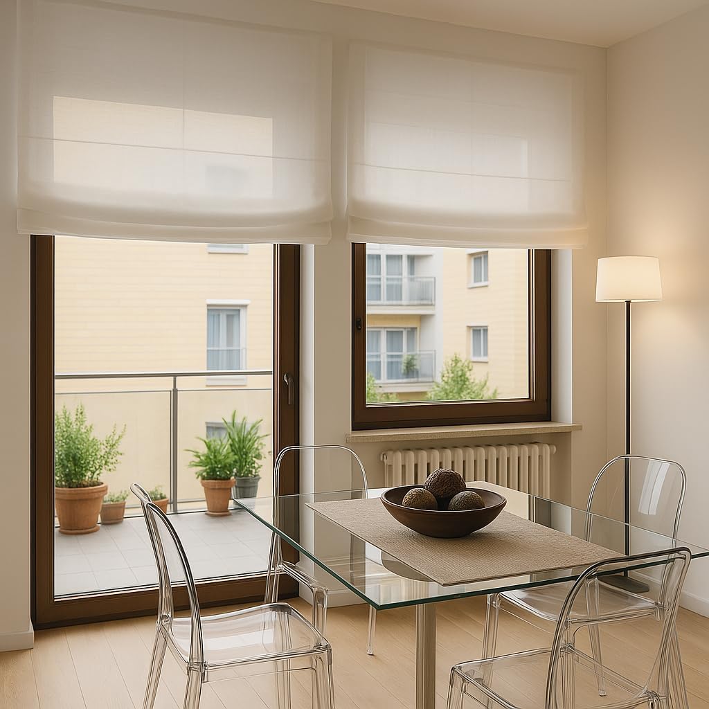 Tenda a Pacchetto per Porta Finestra - SU MISURA Artigianali - Tende a Pacchetto per Sala, Cucina, Bagno, Stanza da Letto, Uffici - immagine 4