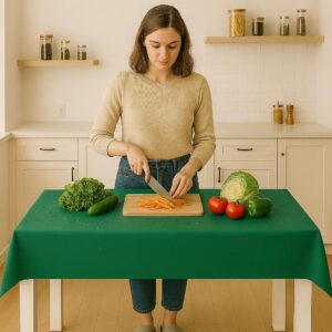 Mollettone Proteggi Tavolo PVC Gommato Copritavolo Tovaglia Antiscivolo Impermeabile Antimacchia Lavabile