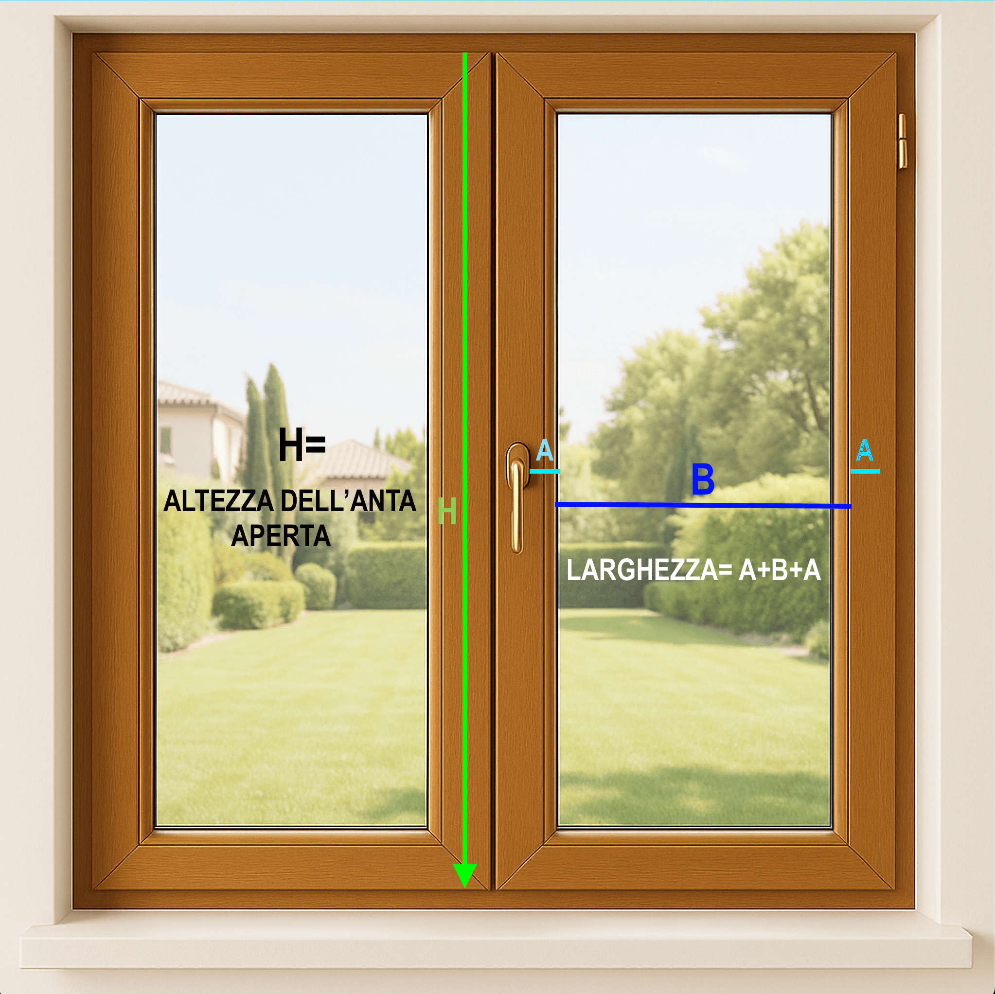 MISURE per tende a pacchetto