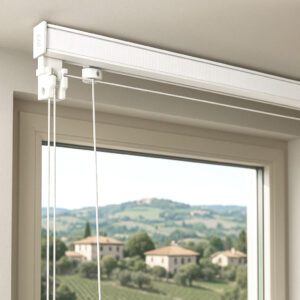 Binario per Tenda a Pacchetto SU MISURA - Barra per Tende a Pacchetto per Vetro Porta Finestra Guida per tenda Casa Ufficio.