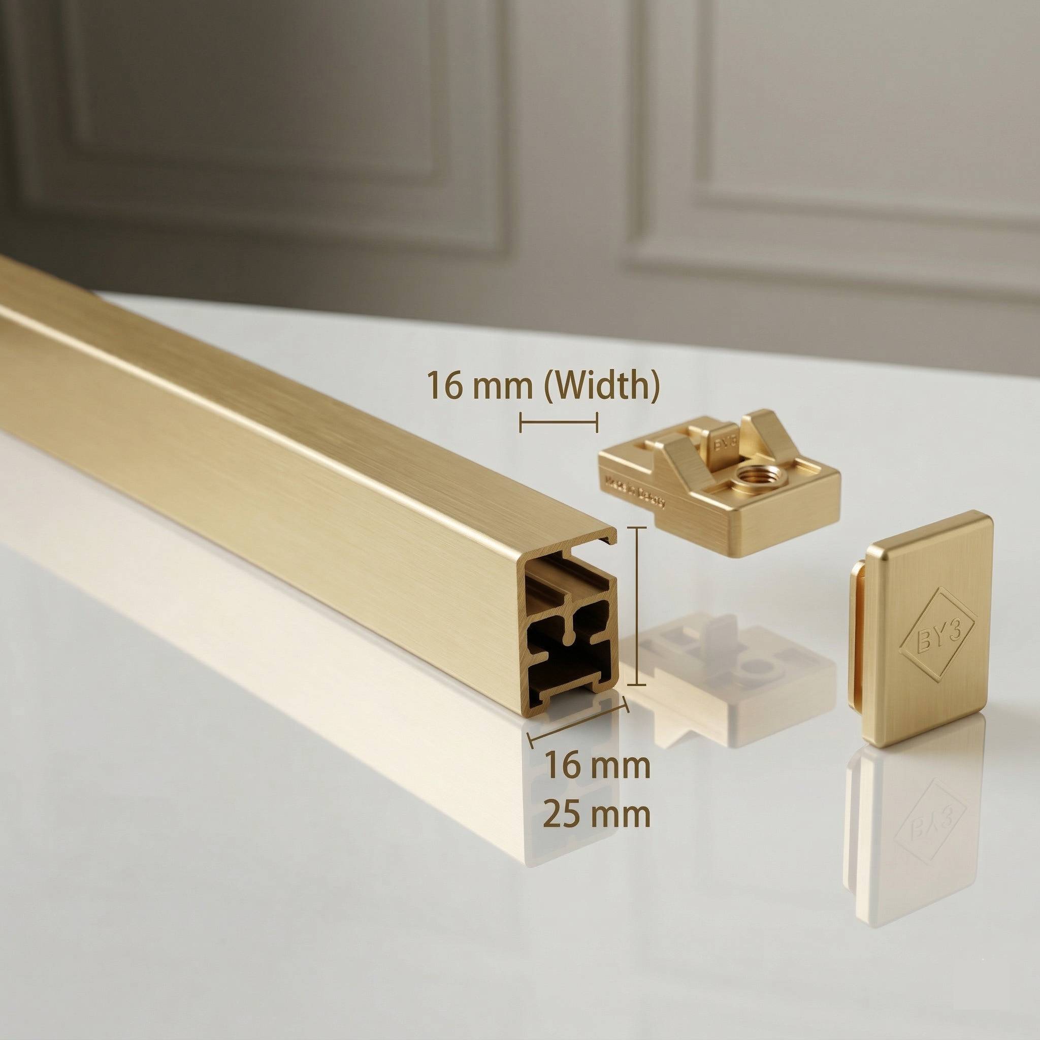 Barra per Tende a Onde Wave Binario Tenda a Soffitto a Parete SU MISURA - Binari per Tende Arricciate da Interno Bastone Piatto Alluminio - immagine 3