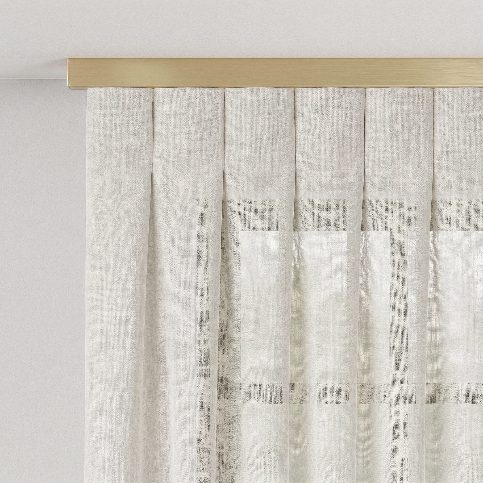 Barra per Tende a Onde Wave Binario Tenda a Soffitto a Parete SU MISURA - Binari per Tende Arricciate da Interno Bastone Piatto Alluminio - immagine 6