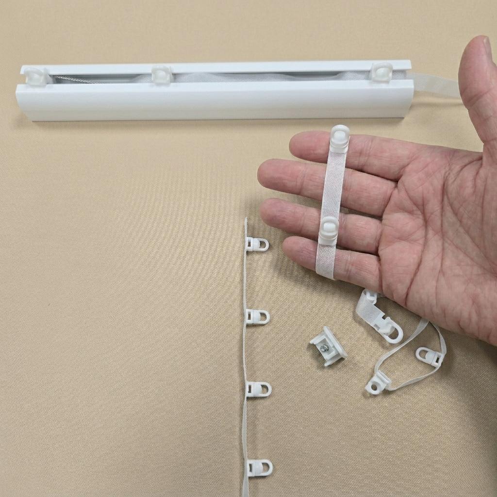 Fettuccia per Tende a Onde con Scorrevoli 6-8cm Nastro Tende con Sistema Wave per Binario Arricciatende Professionale Tenda a Onda Moderna Kit Scorritenda Universale Invisibile - immagine 3