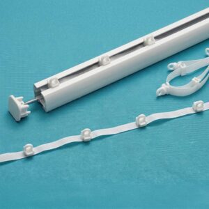 Fettuccia per Tende a Onde con Scorrevoli 6-8cm Nastro Tende con Sistema Wave per Binario Arricciatende Professionale Tenda a Onda Moderna Kit Scorritenda Universale Invisibile